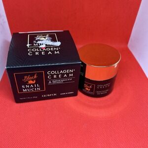 GLAMFOX Black Snail Mucin Collagen Cream 1.76 oz/50g EXP 03/2028 Korean Moisture